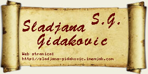 Slađana Gidaković vizit kartica